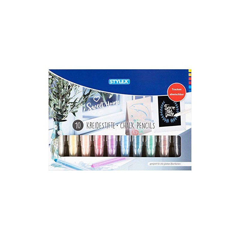 Stylex 28305 - 10 Chalk Pens for Decorative Painting and