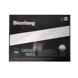 Bienfang Designer Grid Paper Pad, 4x4 Cross Section, 17 x 22 inches, 50 Sheets