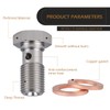 Zikefest M10x1.0 Metric Stainless Steel Single Banjo Bolt Brake Fitting