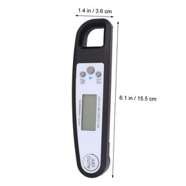 COLLBATH Luminous Thermometer Foldable BBQ Probe for Instant Read Temperature Cooking for Meat Poultry and More Black