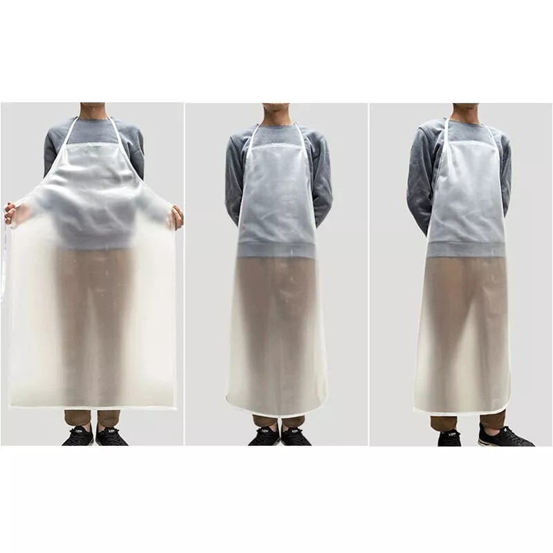 TECHTONGDA PVC Plastic Long Apron Kitchen Plastic Cooking Waterproof Anti-Oil