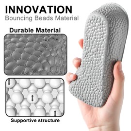 Height Increase Insoles - 1.5 Inch - Foot Arch Contour Shoes Lifts for Men Orthopedic Heel Lift Cushion Gel Leg Discrepancy Balancer, Men's Size 10-12, Grey (2 Pcs) (1.5 Inch)