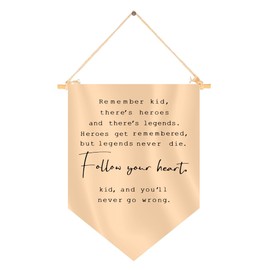 15.4"L x 11.1"W Hanging Pennant with The Sandlot Quote - Boys Room Wall Art Baseball Decoration - Pennant Flag Wall Art Banner for Indoor or Outdoor - Pennant Birthday or Christmas Gift