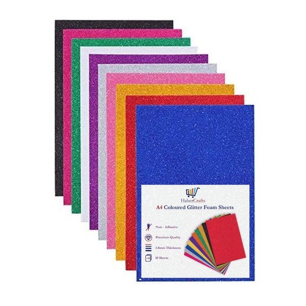 Glitter Foam Sheets Craft Foam Craft EVA Foam Shiny Glittery