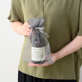 HEADS OGG-BL HEADS Gift Bag 7.9 x 11.6 inches (20 x 29.5 cm), Large, Gray, 10 Pieces, Organza Bag, Drawstring Bag