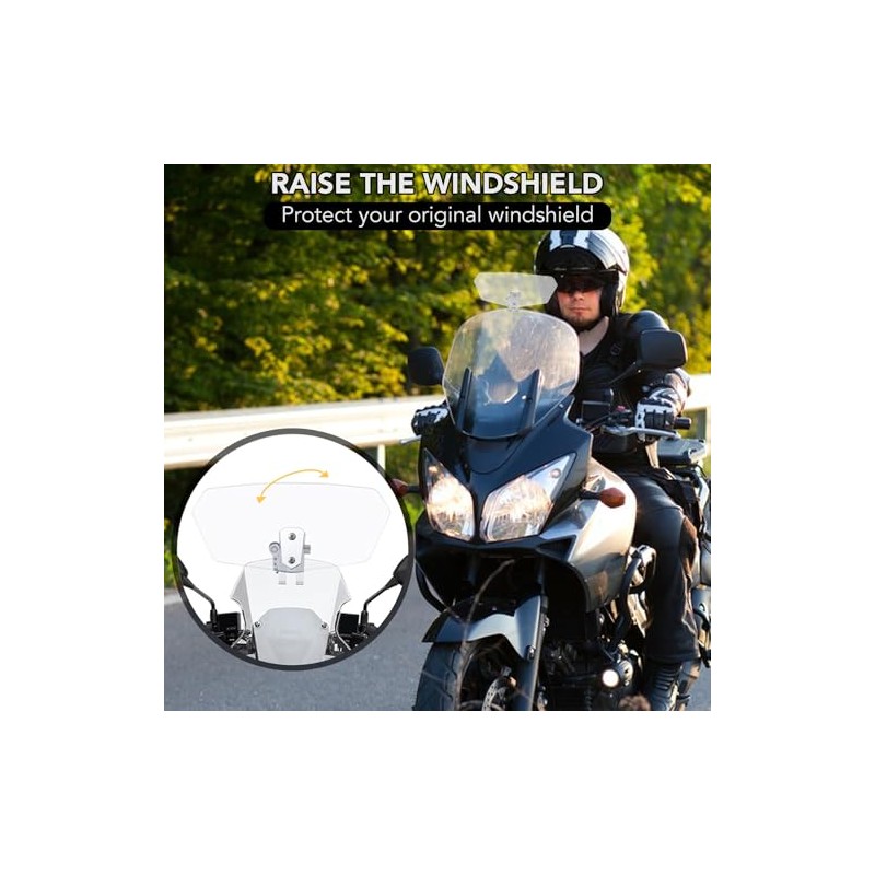 Upgraded Motorcycle Windshield Extender - Heavy Duty Universal PVC Wind