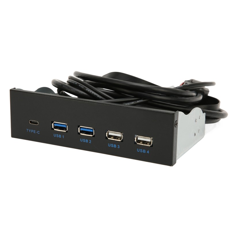 5.25 Inch Media Dashboard 2xUSB3.0 2xUSB2.0 1xType C 10Gbps High