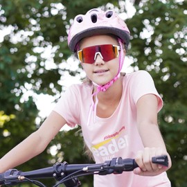 DUCO Polarized Kids Sunglasses Youth Baseball Sports Sun Glasses UV400 Shades with Strap for Teens Boys Girls DK310 (White Frame Black Temple Revo Orange Lens)