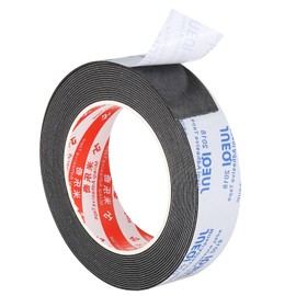 PATIKIL 5m/16.4ft Sealing Foam Tape 30mm Wide 1mm Thickness One Side Weather Strip Door Furniture Seal Strip Window Pipe Insulation Black
