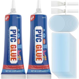 Air Mattress Patch Kit, Pool Liner Patch Kit , Transparent Inflatable Patch Repair Kit - Vinyl Repair Kit for Boat,Raft, Swimming Pool, Hot Tubs, Inflatables(60ml 1Pack) - Color: 60ML/2Pack