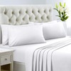 HOMEIDEAS King Size Bed Sheets - 6 Piece Set (White)