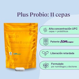 B-FIT B Probio - 11 Cepas y 60 Billones de Probióticos - Tecnología VCaps - Sin gluten (90 Cápsulas, Sin sabor)