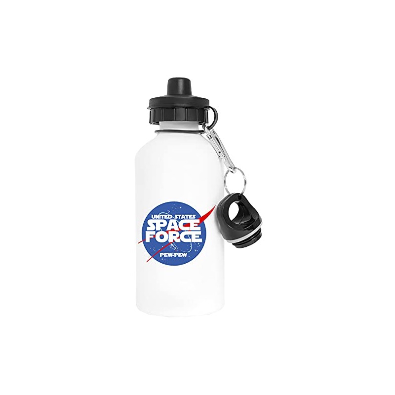 Space Force Space Force Aluminium White Water Bottle with Screw