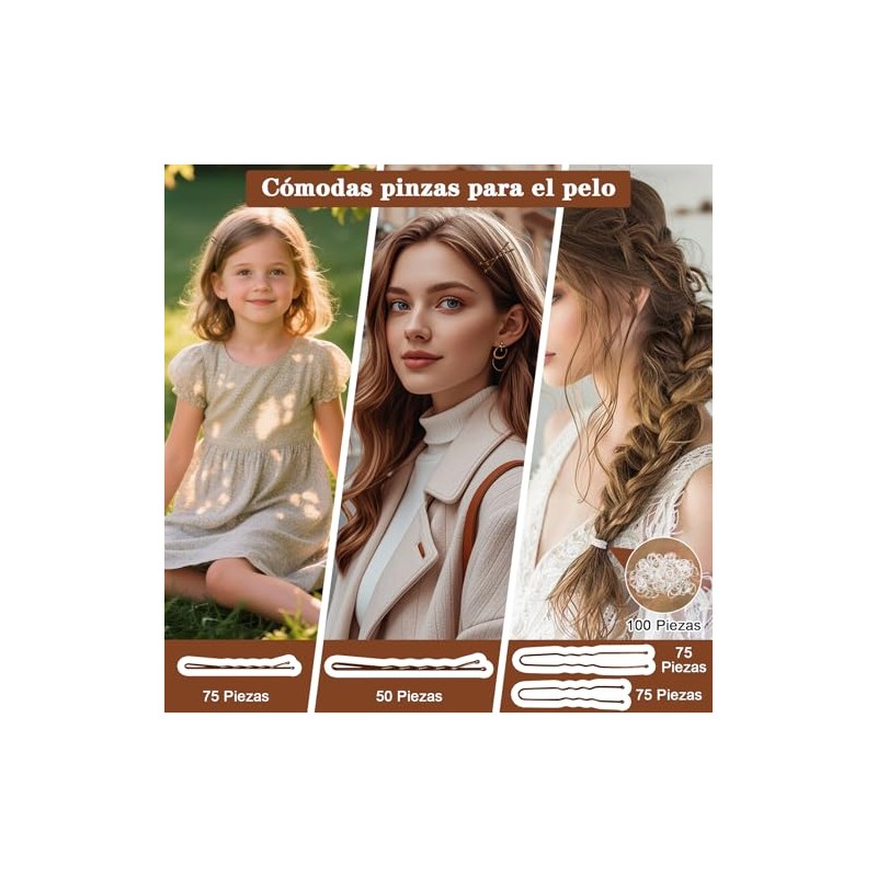 Kit Profesional para Moños y Recogidos de 385pcs