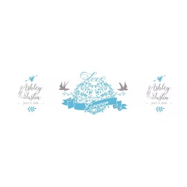 My Wonderful Labels Love Heart Theme Wedding Anniversary Engagement Party Bridal Water Bottle labels