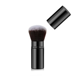 Makeup Brush Soft Synthetic Fiber Scalable Design Multi-Function Cheek Face Powder for Makeup (Black)