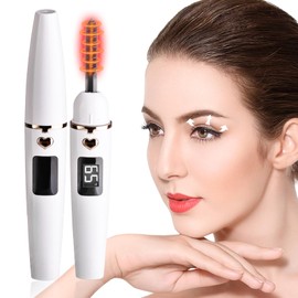 Heated Eyelash Curler, Electric Eyelash Curler for Instant Glam, Rechargeable 10s Fast Heating 24H Long Lasting 4 Adjustable Temperature LED Display with Cleaning Brush for Women Girls