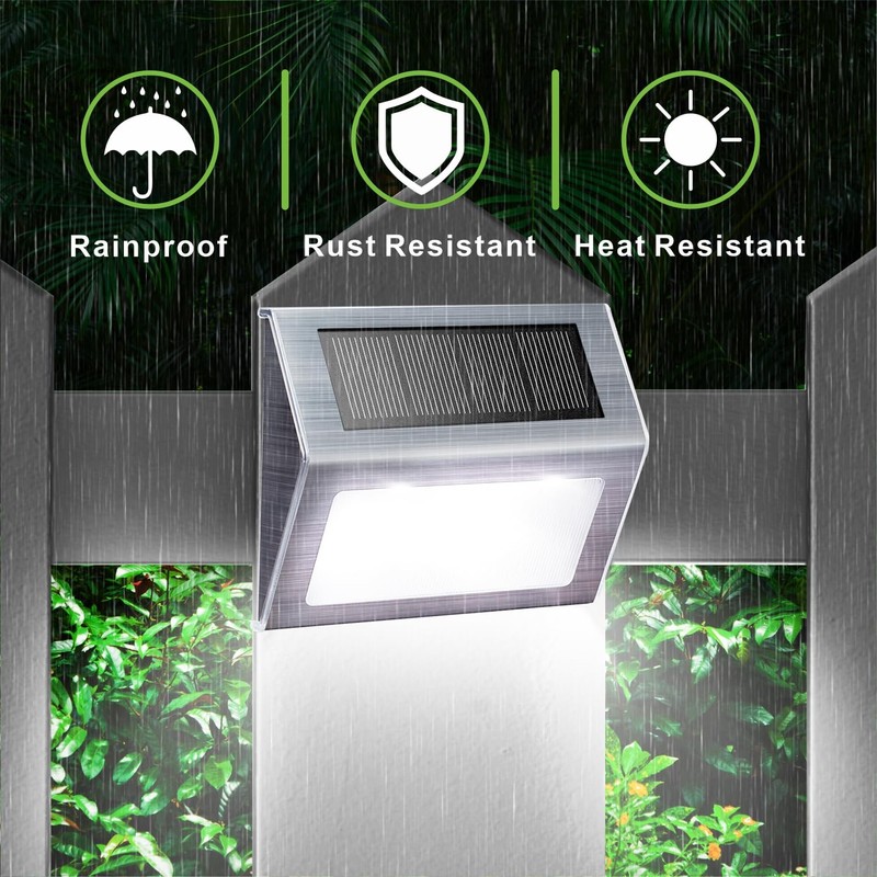 XLUX Solar Powered Lights for Deck Steps Stairs Fences Pathway