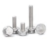 BOZONLI Flanged Hex Bolt (Fully Threaded Setscrew), Stainless Steel Flange