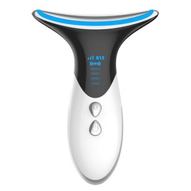 Facial Beauty & Neck Care, Facial Beauty Device, Warm Sensation EMS Facial Device, Equipped with 4 Modes, LED Light Esthetics & Micro Current Care, Face Line Tightening, Neckline Countermeasure