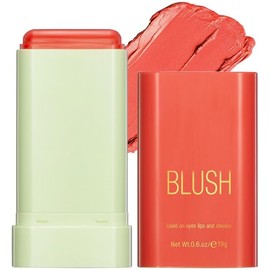 Multi-Use Makeup Blush Stick – Cream Blush & Tinted Moisturizer for Cheeks, Eyes & Lips – Waterproof, Natural Nude Finish – Long-Lasting, Blendable Formula – Shade 2# Coral Orange – 1 Count