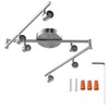 AIBOO 6-Light Adjustable Dimmable Track Lighting Kit, Flexible Foldable Arms,Satin