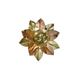 Brass Jyot Diya Lotus Shape Golden Diya Akhand Jyot Kamal Deepak Pooja Dia Puja Diwali Diya/Deepawali Deepak Oil Lamps/Christmas Decoration Engraved Unique Design Gift Items Size- 5" inch