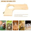 Squirrel Gerbil Chinchilla and Dwarf Hamster L-Shaped Pedal Wooden Platform,
