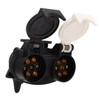 13 Pin to 7 Pin Trailer Plug Adapter Dual Socket