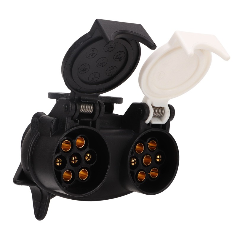 13 Pin to 7 Pin Trailer Plug Adapter Dual Socket