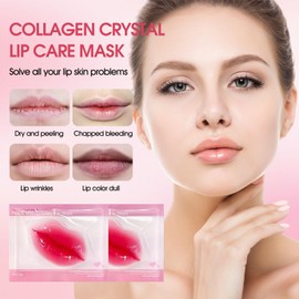 NIYET 30 pieces of Moisturizing Collagen Crystal Lip Mask - Anti-Ageing & Anti Chapped, Reduce lip Wrinkles, Fade Lip Color, Make Skin Smooth (Rose)