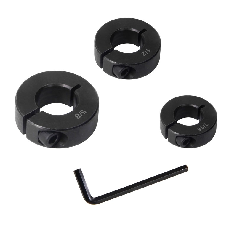 Nalegtocw Drill Bit Stop Collar Set,Split Ring Drill Bit Depth