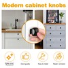 JFNILDH 20PCS Square Cabinet Knobs, Matted Black Drawer Knobs, 33MM