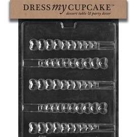 Dress My Cupcake Chocolate Candy Mold, I Love You Heart Pretzel, Valentine's Day