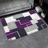 Purple Bathroom Rugs Abstract Geometric Gray Black and White Geometry