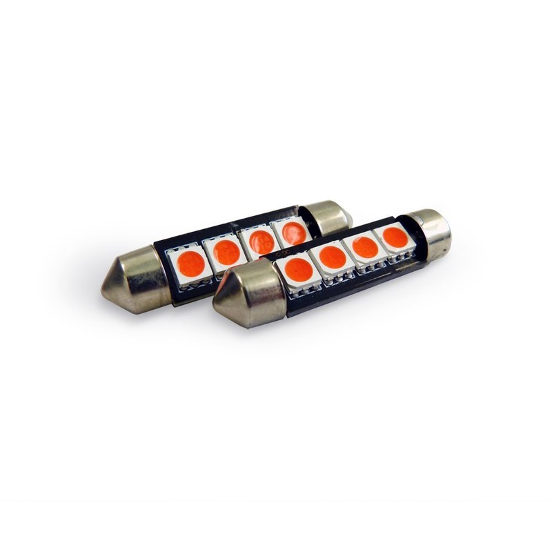 Genssi 42mm LED Bulbs Pair Pink 4 SMD 576 578