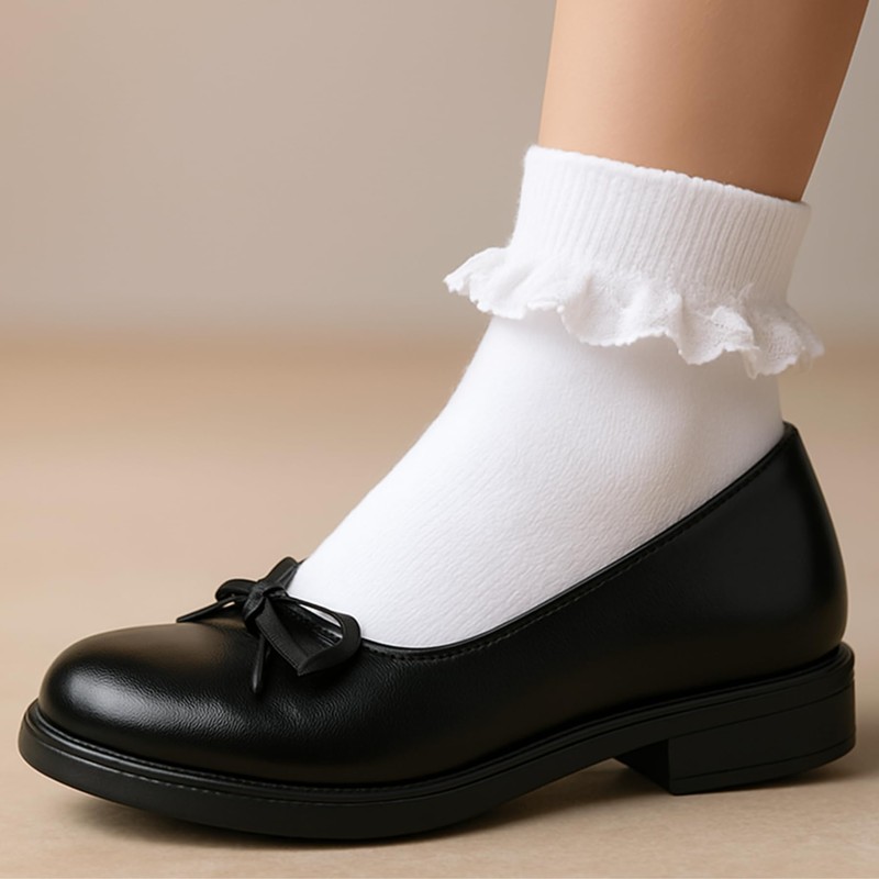 A2Z 4 Kids 3 Pack Girls Frilly Lace Ankle Cotton