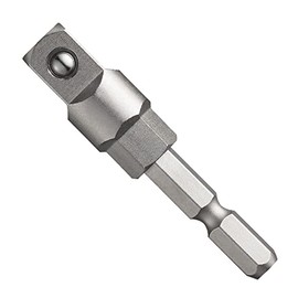 VESSEL 220 USB Socket Adapter for Spanner Mount, For Tightening and Loosening 3/8 (9.5 mm) SQ x 2.3 inches (58 mm), USBBSQ3S10, Silver, Insertion Angle: 3/8 (9.5 mm)