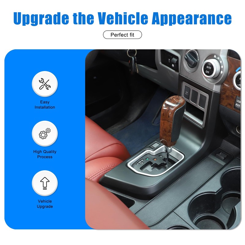 HIRUFAIT Center Console Gear Shift Panel Frame Cover Trim for