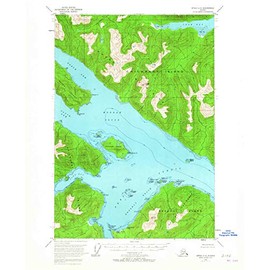 YellowMaps Sitka C 5 AK topo map, 1:63360 Scale, 15 X 15 Minute, Historical, 1951, Updated 1965, 20.9 x 17 in - Polypropylene