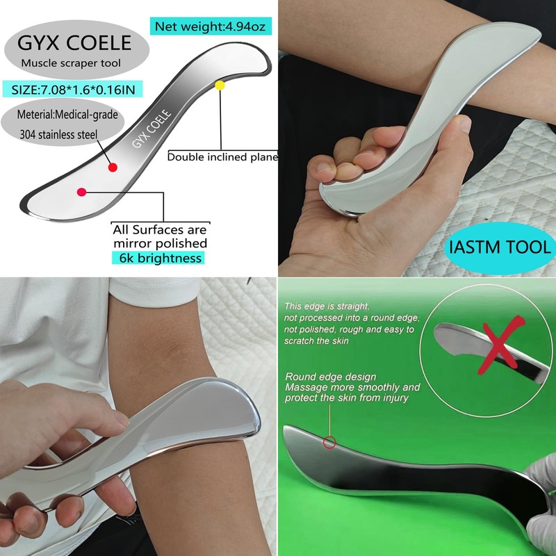GYX COELE 4 in 1 Muscle Scraper Tool Set, IASTM