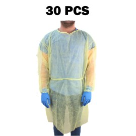 Ever Ready First Aid Disposable Isolation Gown with Elastic Wrists 10-1000 PACK - 30PCS