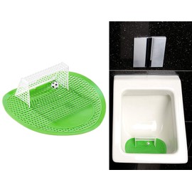 PEARL Urinalsieb: Lustiges Fußball-Urinal-Sieb, 18,5 x 19,5 cm, universell passend (Urinal Spiele, Scherzartikel Pissoir Einlagen, Siebeinsatz)