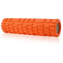 Kasanni Fascia Roller, Foam Roller Massage Roller for Relieving Muscle Tension and Pressure Relief in the Back, Spine and Legs, Revitalise Your Body 30 x 8 cm (Orange)