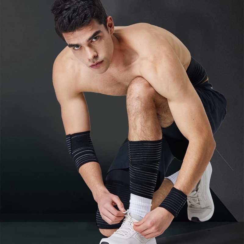 DFsucces バンテージ サポーター 2枚 90cm テーピングサポーター 肘や手首 足首などに使用可能 フリーサイズ 調整