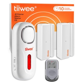 tiiwee A1 Home Alarm System - Window Alarm Door Alarm with Remote Control - Alarm System for Home, with Wireless, White