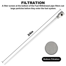 7-0948 Fuel Pick-Up 24'' Depth Standard Universal Boat Gas Tank Tube - Adjustable Length/With Strainer