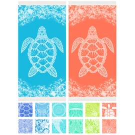 Vikumond Thin Turkish Beach Towel Lightweight Soft Cotton Extra Large XL Oversized Sand Free Sandproof Absorbent Quick Dry Towels Cloud Bath Pool Travel Compact Essentials Accessories for Adult Gifts