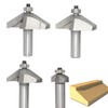 Akylin 4pcs 60 Degree Chamfer Bit Set,1/2" Shank,3/16",5/8",3/4" and 7/8"