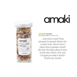 Cuidado De La Piel Amaki Flores Y Sales De Baño Soak Set Con